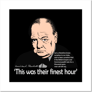 Winston Churchill This Was Their Finest Hour Posters and Art